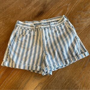 AE Striped Blue and White Women's Shorts